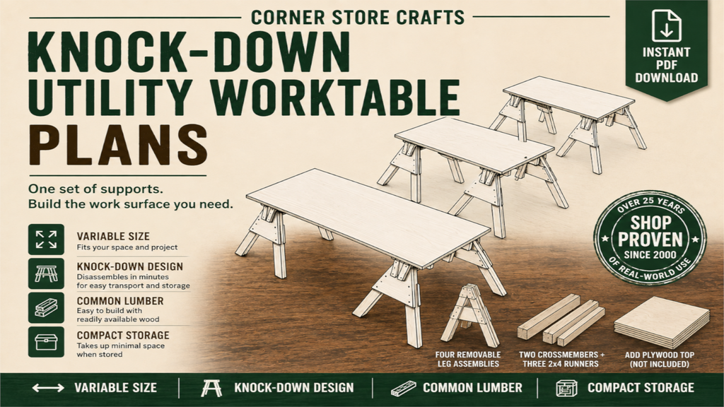 Knock-Down Utility Worktable Plans