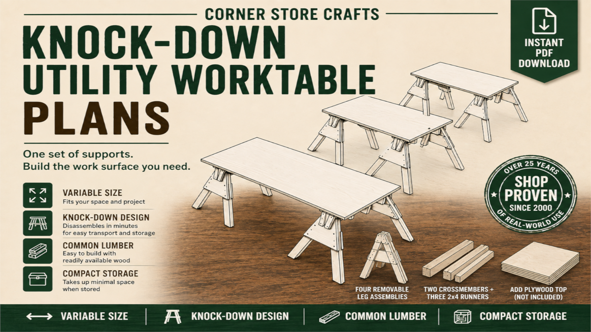 Knock-Down Utility Worktable Plans