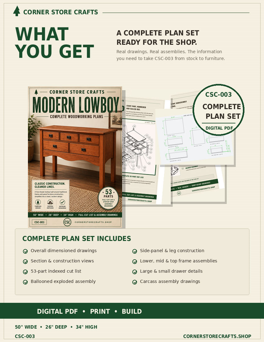 Easy Modern Lowboy Plans