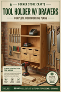 Easy Wall Mount Tool Holder with Drawers Plans - Cover