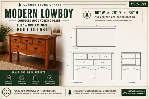 Easy Modern Lowboy Plans